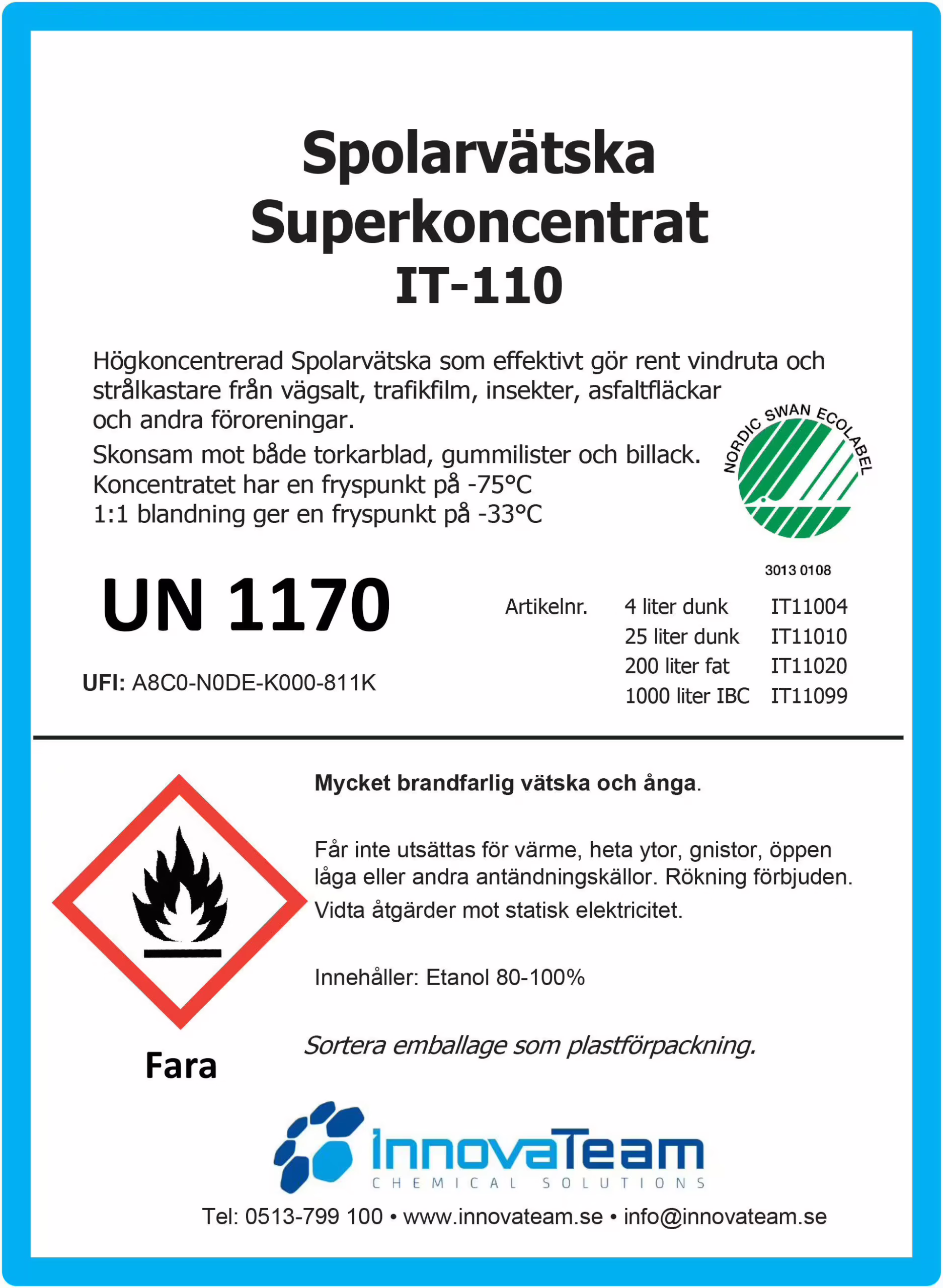 Innovateam - Spolarvätska Superkoncentrat